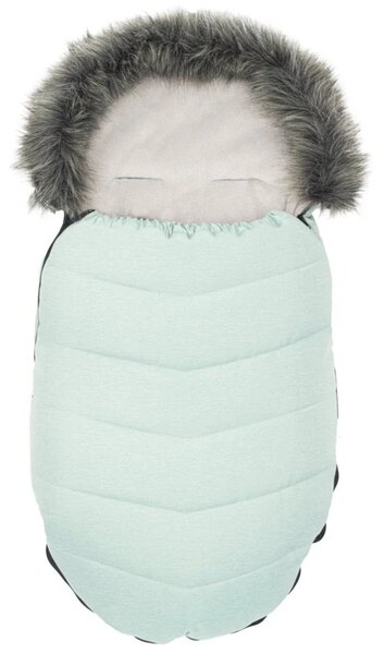 Dětský fusák New Baby s kožíškem dusty green