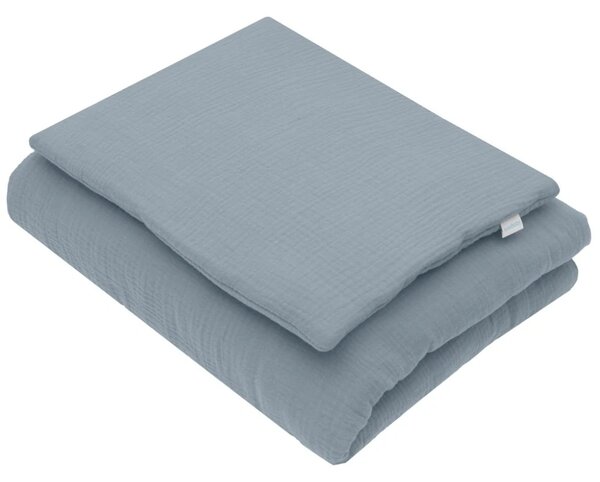 Mušelínový set s výplní New Baby 80x70 cm modrý