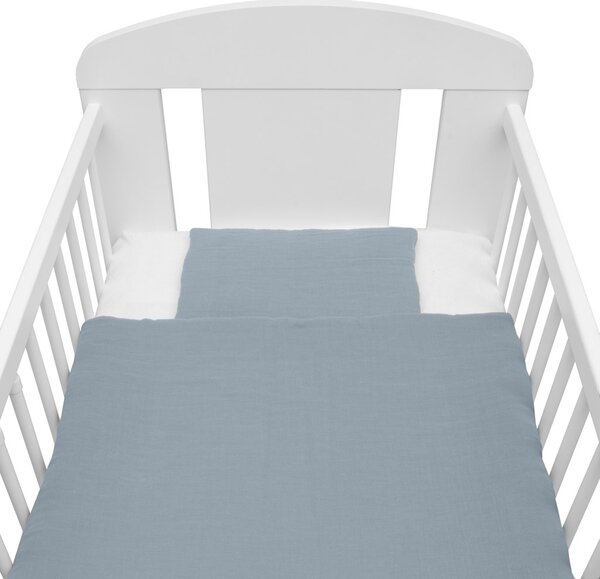 Mušelínový set s výplní New Baby 80x70 cm modrý