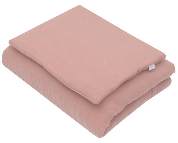 Mušelínový set s výplní New Baby 80x70 cm růžový