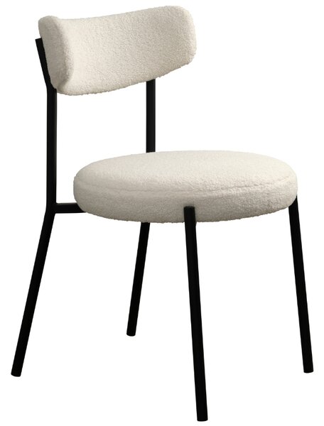 -25 % Dny MOMENTI– Unique Furniture Bílá čalouněná jídelní židle Gimli