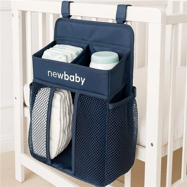 Organizér na postýlku TinyTidy New Baby modrý