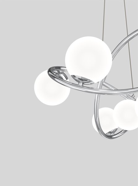 Wofi 7014-807 - LED Lustr na lanku NANCY 8xG9/3,5W/230V lesklý chrom