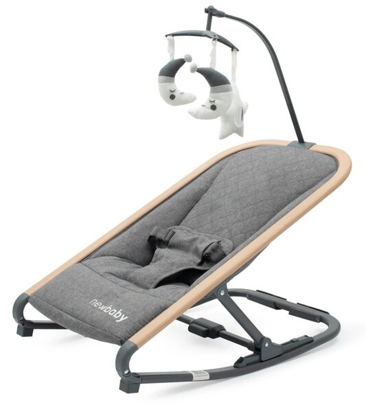 Dětské houpací lehátko Snuggle New Baby šedé