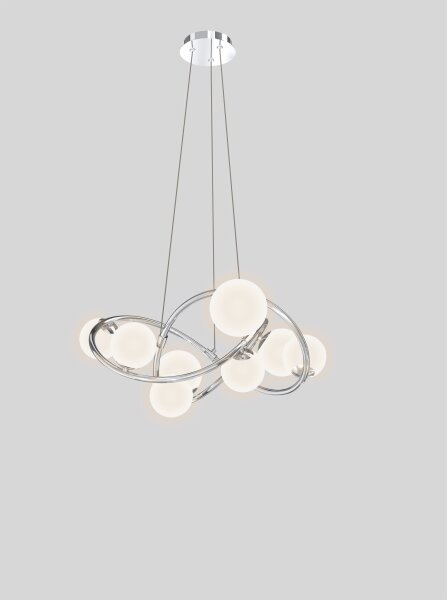Wofi 7014-807 - LED Lustr na lanku NANCY 8xG9/3,5W/230V lesklý chrom