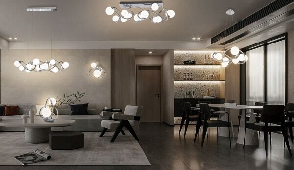 Wofi 7014-807 - LED Lustr na lanku NANCY 8xG9/3,5W/230V lesklý chrom