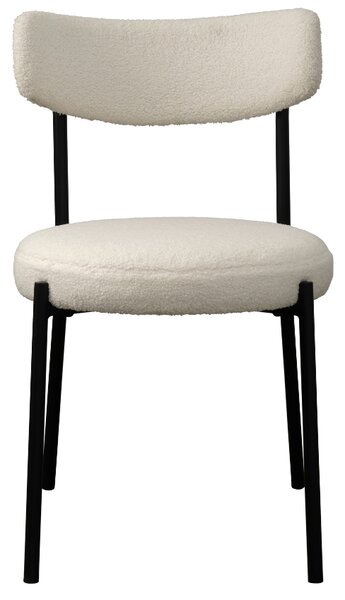 -25 % Dny MOMENTI– Unique Furniture Bílá čalouněná jídelní židle Gimli