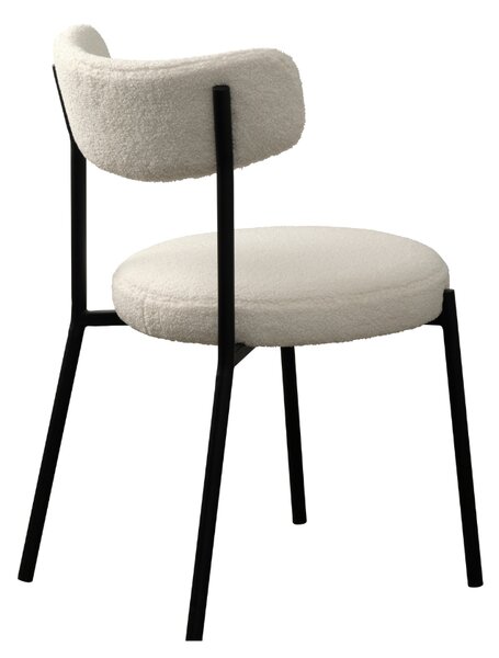 -25 % Dny MOMENTI– Unique Furniture Bílá čalouněná jídelní židle Gimli