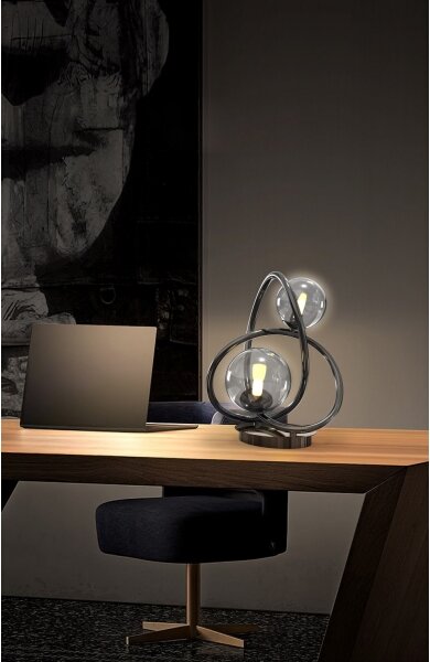 Wofi 8014-205 - LED Stolní lampa NANCY 2xG9/3,5W/230V černá/chrom