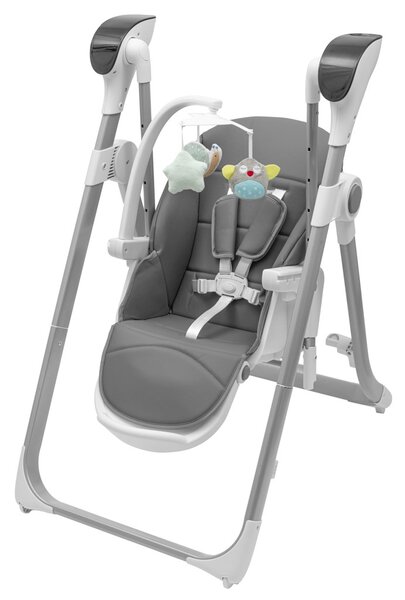 Dětská jídelní židlička 2v1 SMART New Baby grey