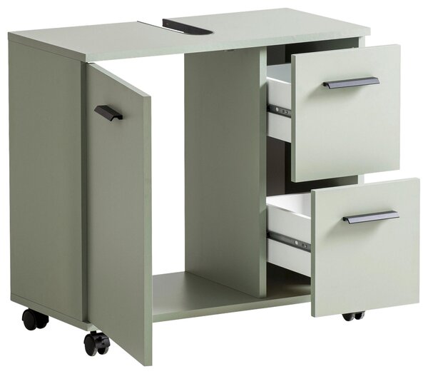 SKŘÍŇKA POD UMYVADLO, pastelově zelená, pastelově zelená, 65,1/60/32 cm Stylife - Koupelnové série, Online Only