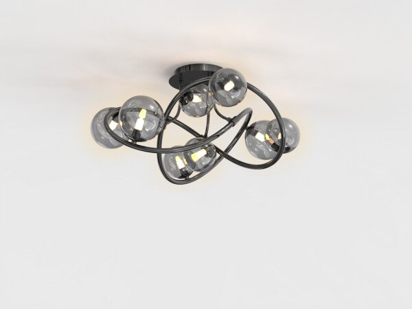 Wofi 9014-805 - LED Přisazený lustr NANCY 8xG9/3,5W/230V černá/chrom