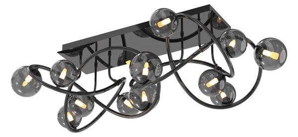 Wofi 9014-1205 - LED Přisazený lustr NANCY 12xG9/3,5W/230V černá/chrom
