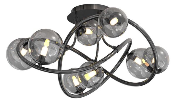 Wofi 9014-805 - LED Přisazený lustr NANCY 8xG9/3,5W/230V černá/chrom