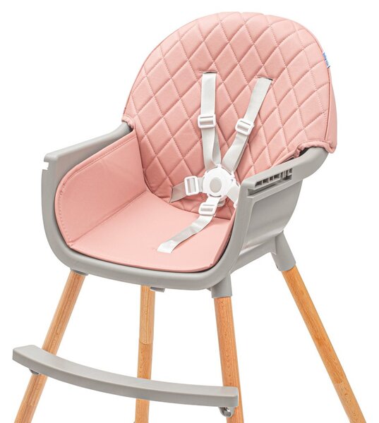 Jídelní židlička Baby Mix Freja wooden dusty pink