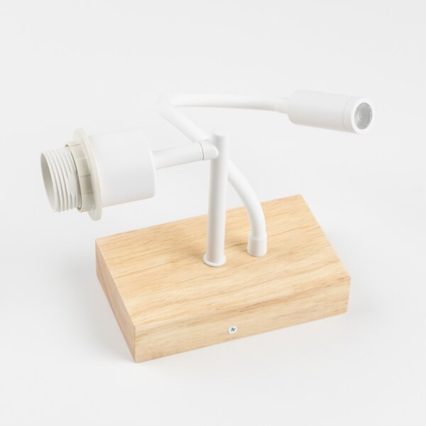 Brilagi - LED Nástěnná lampa NUBILA WOOD 1xE27/25W/230V + LED/3W dub/bílá