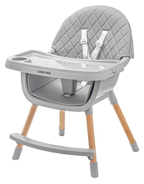 Jídelní židlička Baby Mix Freja wooden dark grey