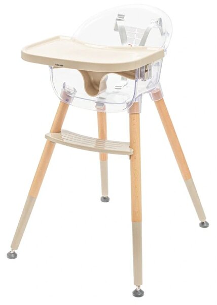 Jídelní židlička Baby Mix Ingrid wooden beige