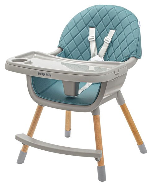 Jídelní židlička Baby Mix Freja wooden dusty green