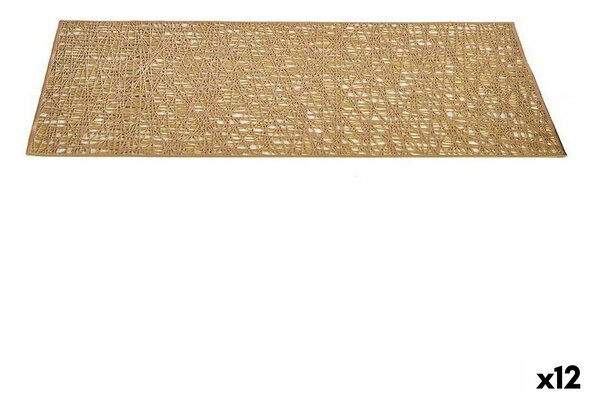 Kinvara Prostírání Zlatá Plastické (45 x 0,01 x 30 cm) (12 kusů)