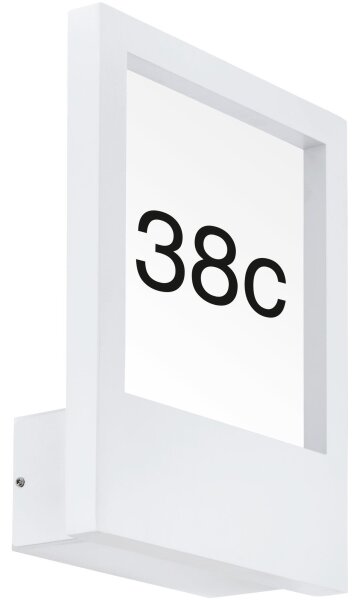 Eglo 98143 - Domovní číslo MONTEROS 1xE27/28W/230V bílá IP44