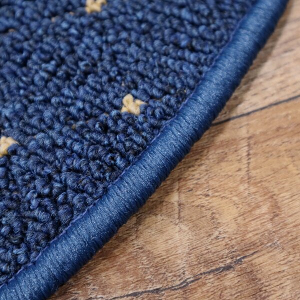 Condor Carpets, Kusový koberec Udinese modrý kruh, 67x67 (průměr) kruh, šedá, chodba / předsíň