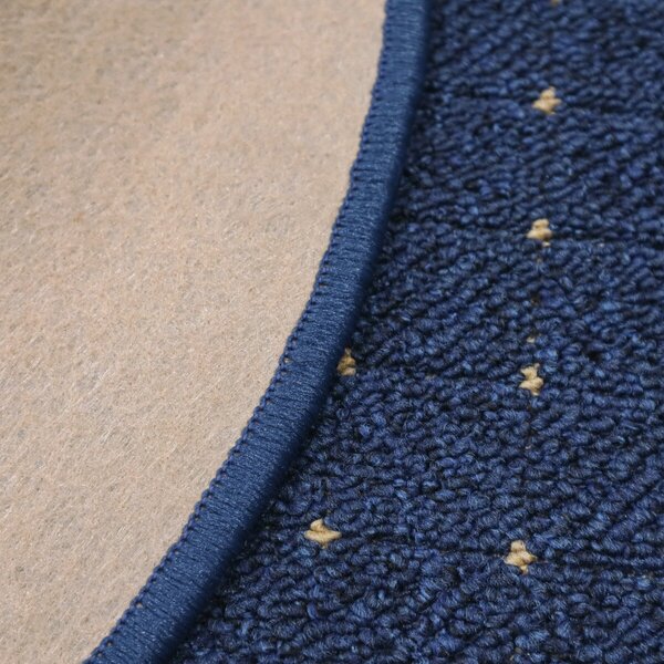 Condor Carpets, Kusový koberec Udinese modrý kruh, 67x67 (průměr) kruh, šedá, chodba / předsíň