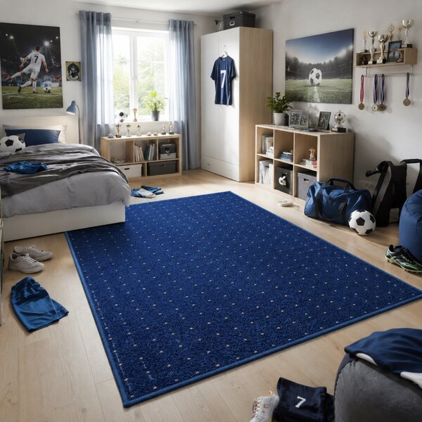 Condor Carpets, Kusový koberec Udinese modrý, 50x80, modrá, chodba / předsíň