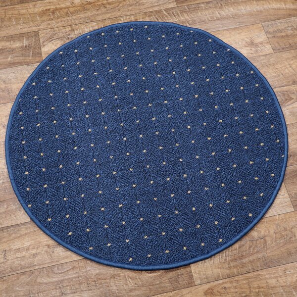 Condor Carpets, Kusový koberec Udinese modrý kruh, 67x67 (průměr) kruh, šedá, chodba / předsíň