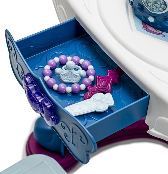 Dětský toaletní stolek ledový svět se světlem, hudbou a židličkou BABY MIX
