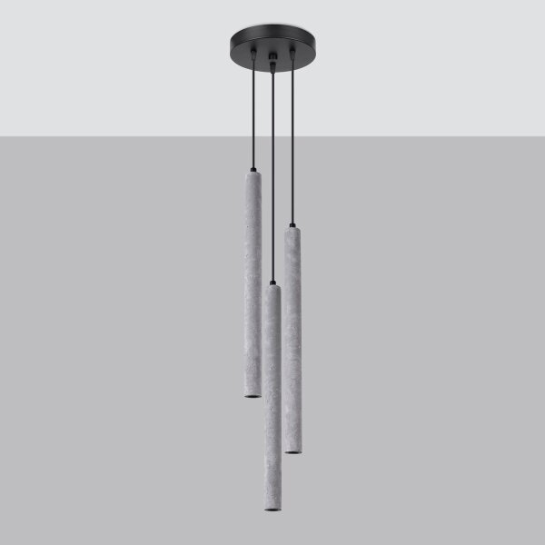 Sollux SL.1273 - Lustr na lanku PASTELO 3xG9/8W/230V beton