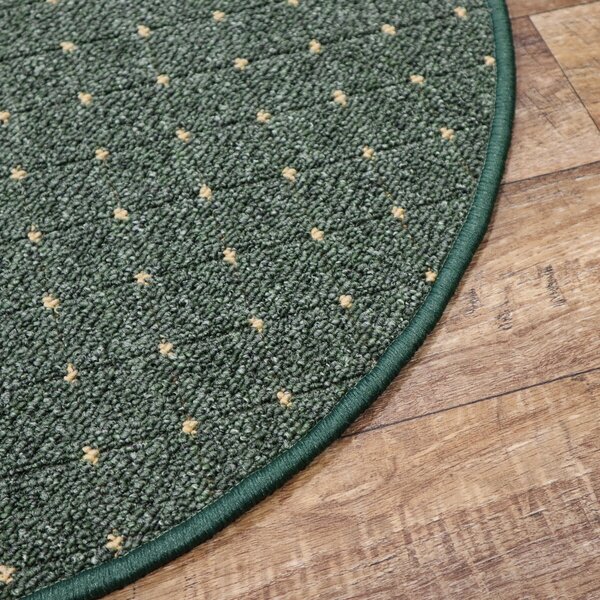Condor Carpets, Kusový koberec Udinese zelený kruh, 100x100 (průměr) kruh, zelená, chodba / předsíň