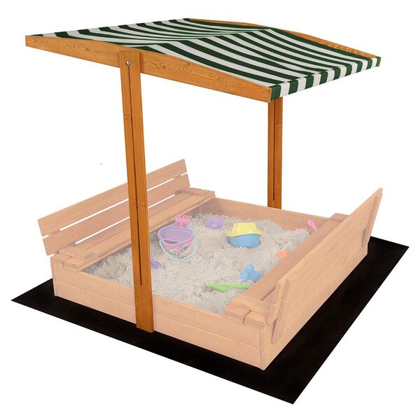 Stříška pro dětské dřevěné pískoviště Baby Mix 120x120 cm zeleno-bílá