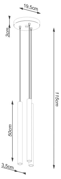 Sollux SL.1268 - Lustr na lanku PASTELO 3xG9/8W/230V dřevo