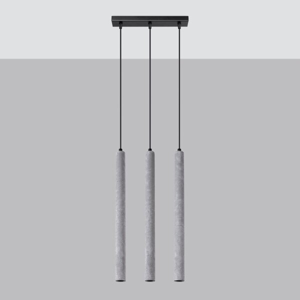 Sollux SL.1272 - Lustr na lanku PASTELO 3xG9/8W/230V beton