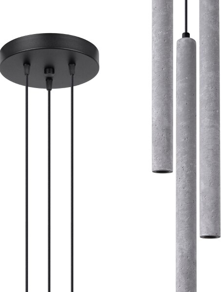 Sollux SL.1273 - Lustr na lanku PASTELO 3xG9/8W/230V beton