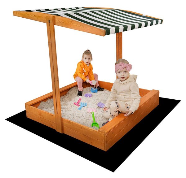 Stříška pro dětské dřevěné pískoviště Baby Mix 120x120 cm zeleno-bílá