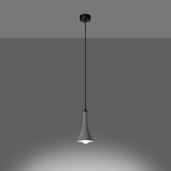 Sollux SL.1223 - Lustr na lanku REA 1xE14/12W/230V beton