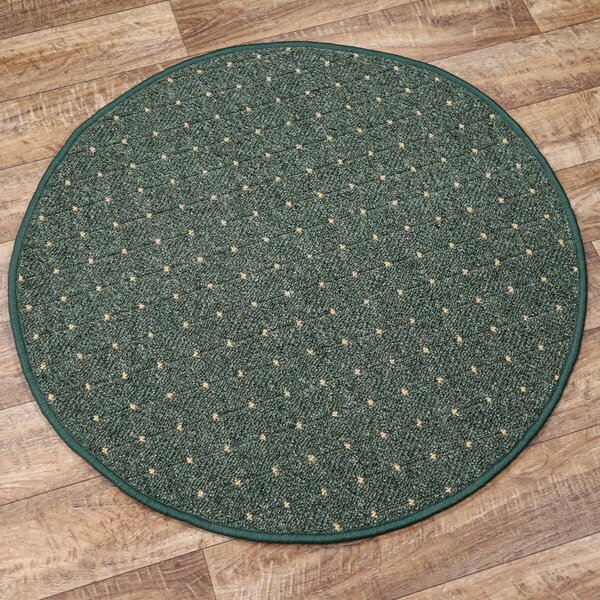 Condor Carpets, Kusový koberec Udinese zelený kruh, 100x100 (průměr) kruh, zelená, chodba / předsíň