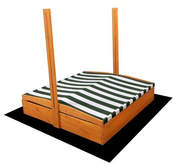 Stříška pro dětské dřevěné pískoviště Baby Mix 120x120 cm zeleno-bílá