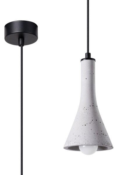 Sollux SL.1223 - Lustr na lanku REA 1xE14/12W/230V beton