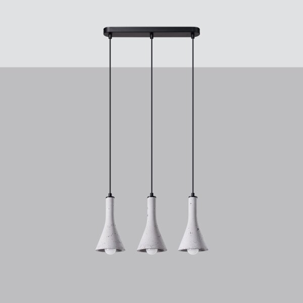 Sollux SL.1225 - Lustr na lanku REA 3xE14/12W/230V beton