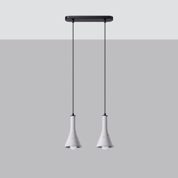 Sollux SL.1224 - Lustr na lanku REA 2xE14/12W/230V beton
