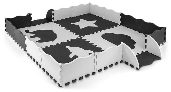 Pěnové puzzle podložka ohrádka Milly Mally Jolly 2x2 Grey