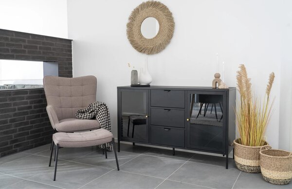 Nordic Living Béžové čalouněné křeslo Malone