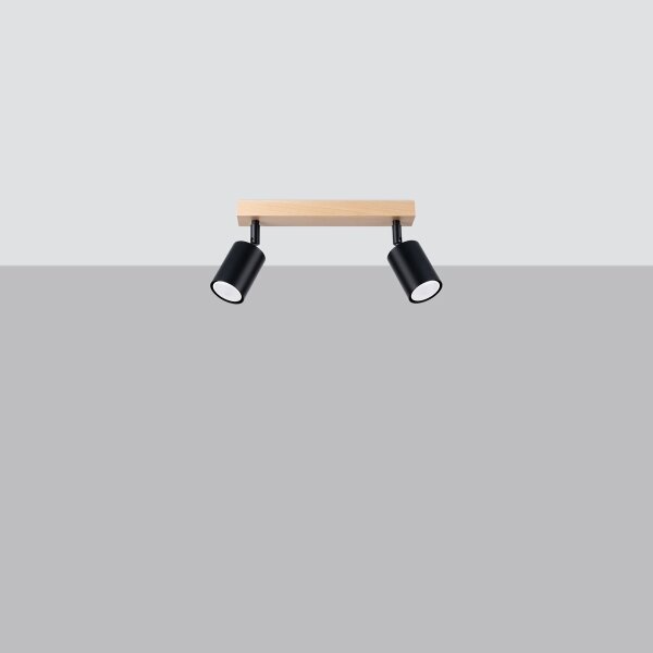 Sollux SL.1291 - Bodové svítidlo VERDO 2xGU10/10W/230V černá