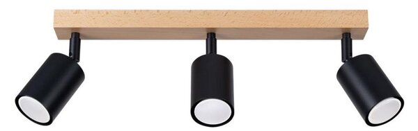 Sollux SL.1293 - Bodové svítidlo VERDO 3xGU10/10W/230V černá