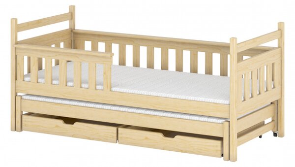 Dětská postel se zábranou MATYLDA - 70x160, borovice