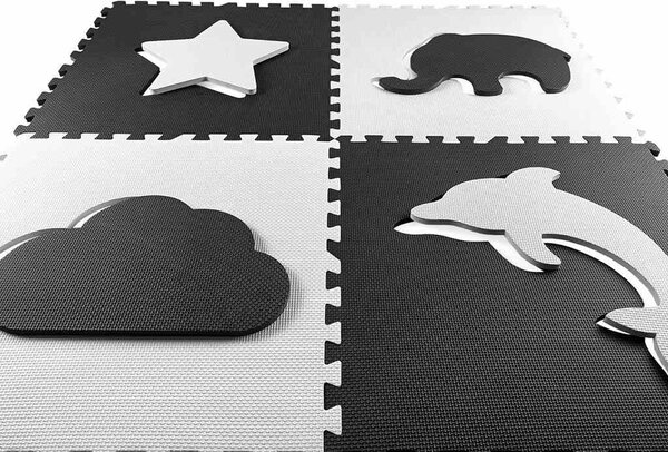 Pěnové puzzle podložka ohrádka Milly Mally Jolly 2x2 Grey