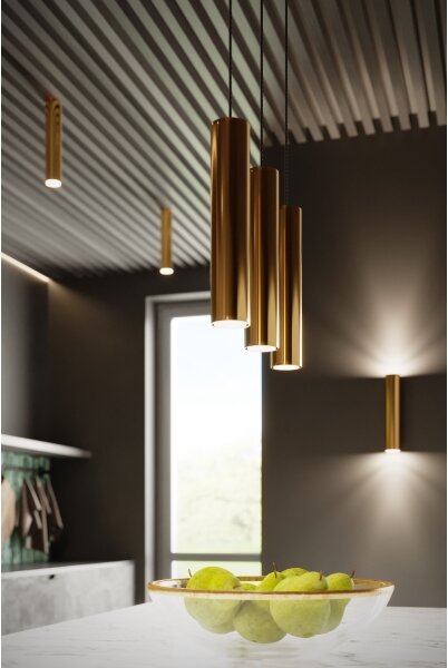 Sollux SL.1202 - Nástěnné svítidlo LAGOS 2xGU10/10W/230V zlatá